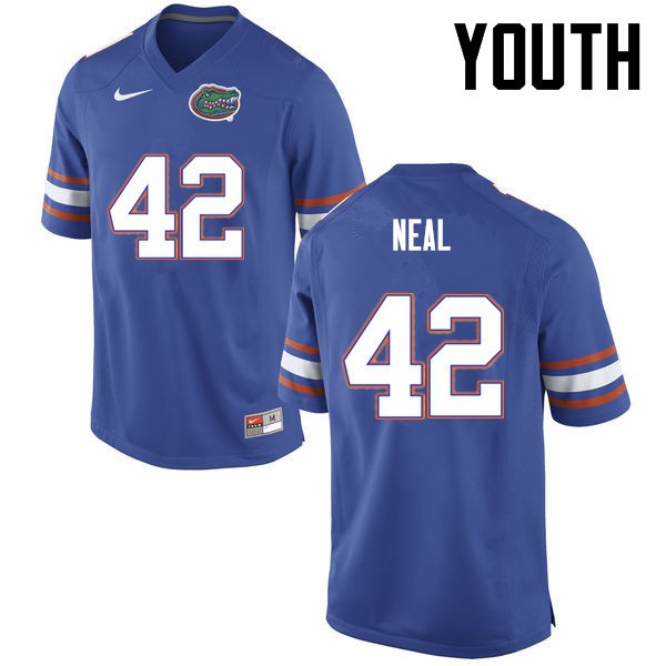 Florida Gators Youth #42 Keanu Neal College Football Blue